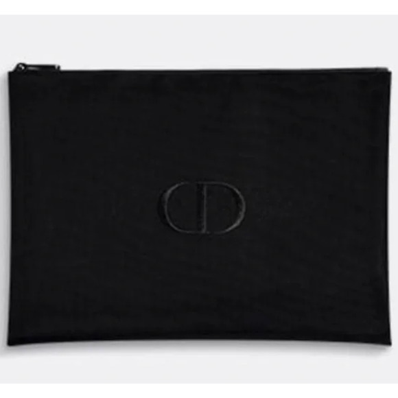 DIOR NEW CD Logo Christian Dior Large Black Cosmetic Bag Pouch - Picture 2 of 8
